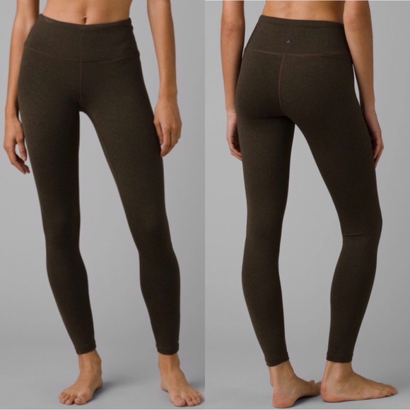 Prana Transform High Waist Legging in Camel Heather. - Picture 2 of 9